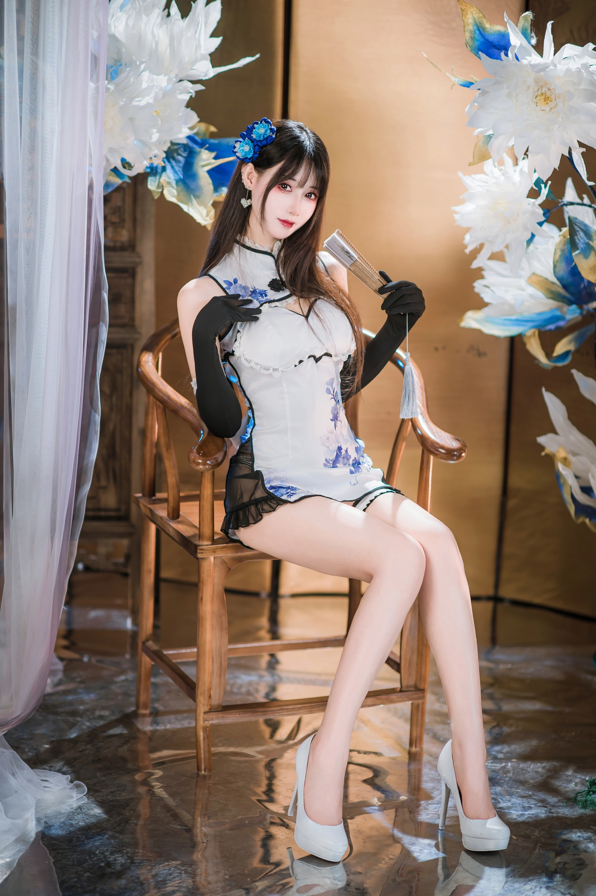 羽生三未 – NO.025 瓶儿 青花瓷旗袍 3